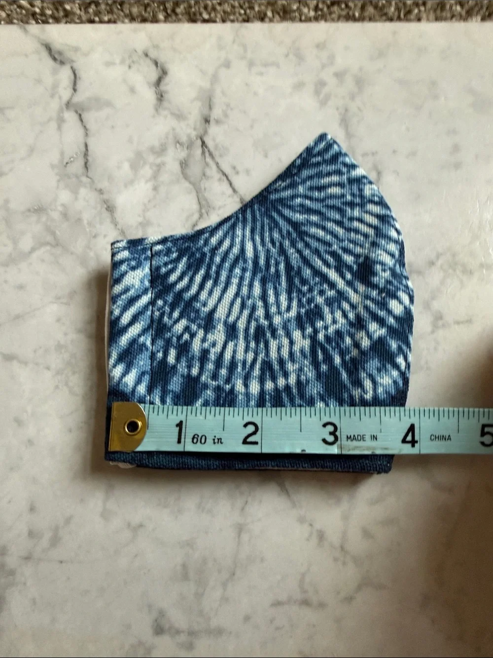 Kids Blue Tie-Dye Face Mask